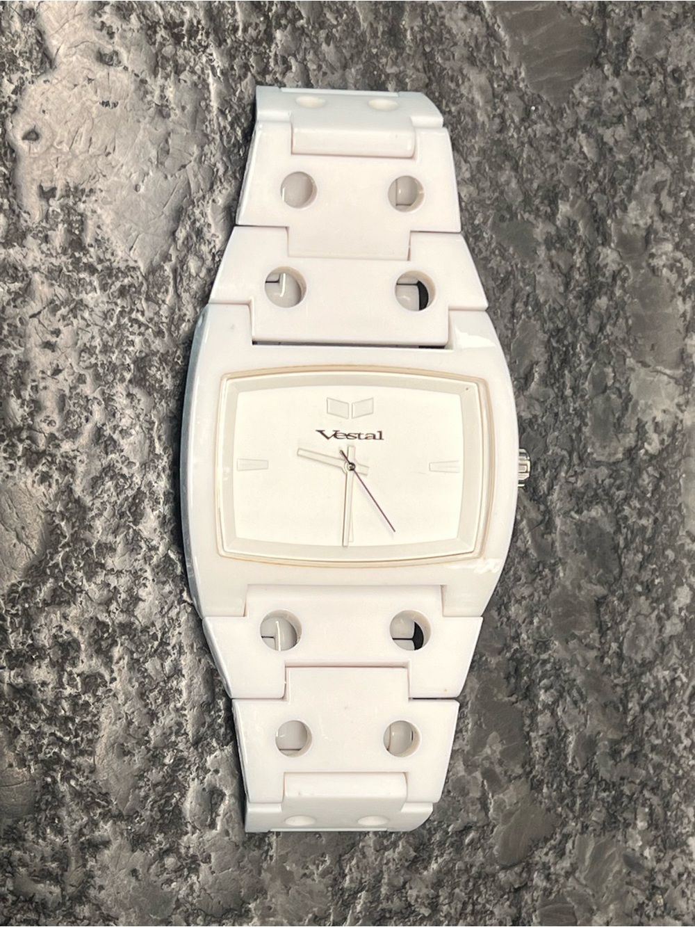 Vestal White Link Watch with Silver Accents - Picture 6 of 6